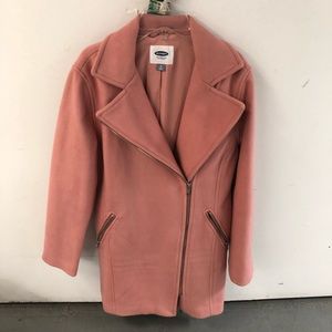 Pink wool Moto jacket